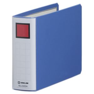 (まとめ) キングファイル スーパードッチ(脱・着)イージー B6ヨコ 300枚収容 背幅46mm 青 2423A 1冊  【×30セット】