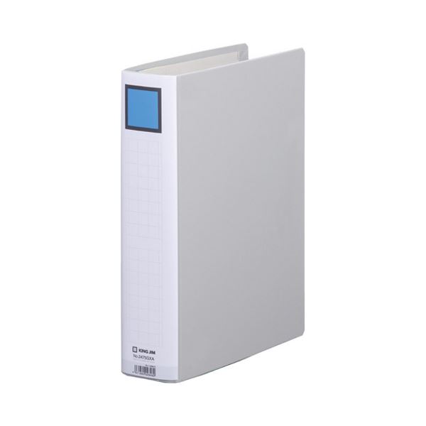 (まとめ) キングファイル スーパードッチ(脱・着)イージー GXシリーズ A4タテ 500枚収容 背幅66mm グレー 2475GXA 1冊  【×30セット】