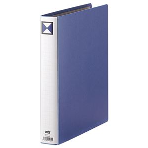 (まとめ) TANOSEE 両開きパイプ式ファイル A4タテ 300枚収容 背幅46mm 青 1冊  【×30セット】