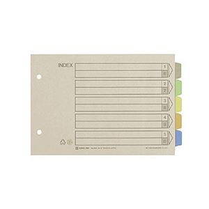 (まとめ) キングジム カラーインデックス A5ヨコ 2穴 5色5山+扉紙 904 1パック（10組）  【×30セット】