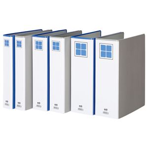(まとめ) TANOSEE 両開きパイプ式ファイルE A4タテ 800枚収容 背幅106mm 青 1冊  【×30セット】