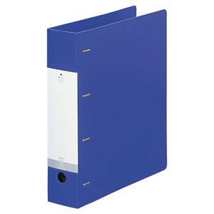(まとめ) リヒトラブ リクエスト D型リングファイル A4タテ 4穴 500枚収容 背幅64mm 青 G1280-8 1冊  【×30セット】