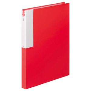 (まとめ) TANOSEE クリヤーブック（クリアブック） A4タテ 36ポケット 背幅24mm レッド 1冊  【×30セット】