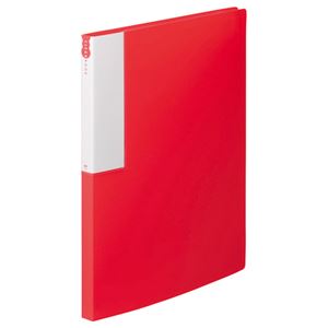 (まとめ) TANOSEE クリヤーブック（クリアブック） A4タテ 24ポケット 背幅17mm レッド 1冊  【×30セット】