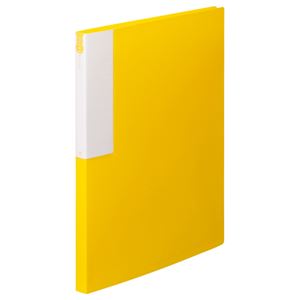 (まとめ) TANOSEE クリヤーブック（クリアブック） A4タテ 24ポケット 背幅17mm イエロー 1冊  【×30セット】