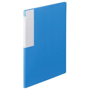 (まとめ) TANOSEE クリヤーブック（クリアブック） A4タテ 12ポケット 背幅10mm ブルー 1冊  【×30セット】