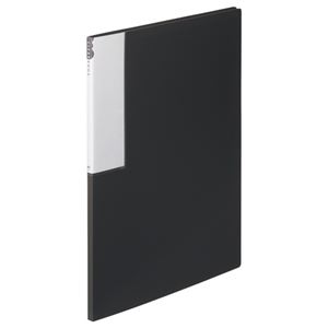 (まとめ) TANOSEE クリヤーブック（クリアブック） A4タテ 12ポケット 背幅10mm ダークグレー 1冊  【×30セット】