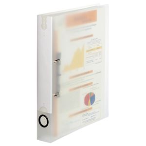 (まとめ) TANOSEE Dリングファイル（PP表紙） A4タテ 2穴 250枚収容 背幅43mm クリア 1冊  【×30セット】