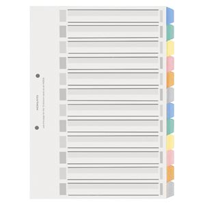 (まとめ) コクヨ カラー仕切カード（PP） ファイル用 A4タテ 2穴 6色 12山見出し+扉紙 シキ-P80 1組  【×30セット】