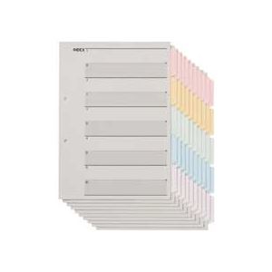 (まとめ) TANOSEE 見出しカード（エコノミータイプ） A4タテ 2穴 5色5山+扉紙 1パック（10組）  【×30セット】