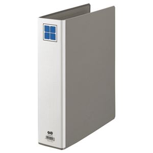(まとめ) TANOSEE 片開きパイプ式ファイルE A4タテ 500枚収容 背幅76mm グレー 1冊  【×30セット】