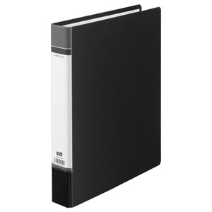 (まとめ) TANOSEE Dリングファイル（貼り表紙） A4タテ 2穴 320枚収容 背幅50mm 黒 1冊  【×30セット】