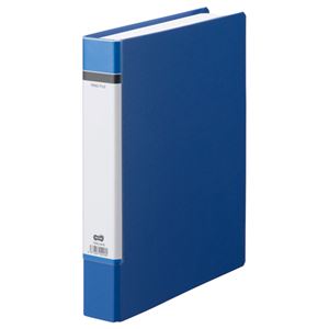 (まとめ) TANOSEE Oリングファイル（貼り表紙） A4タテ 2穴 330枚収容 背幅53mm 青 1冊  【×30セット】