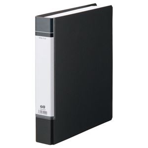 (まとめ) TANOSEE Oリングファイル（貼り表紙） A4タテ 2穴 330枚収容 背幅53mm 黒 1冊  【×30セット】