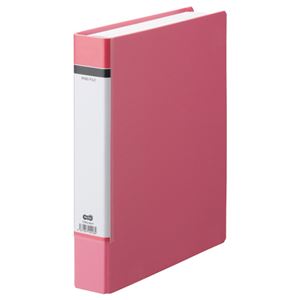 (まとめ) TANOSEE Oリングファイル（貼り表紙） A4タテ 2穴 330枚収容 背幅53mm ピンク 1冊  【×30セット】