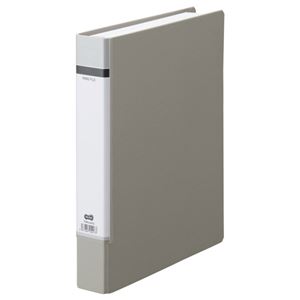 (まとめ) TANOSEE Oリングファイル（貼り表紙） A4タテ 2穴 330枚収容 背幅53mm グレー 1冊  【×30セット】