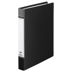 (まとめ) TANOSEE Dリングファイル（貼り表紙） A4タテ 2穴 210枚収容 背幅40mm 黒 1冊  【×30セット】