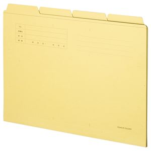 (まとめ) TANOSEE カットフォルダー4山 両面クラフト A4 1パック（20冊）  【×30セット】