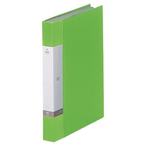 (まとめ) リヒトラブ リクエスト クリヤーブック(クリアブック) A4タテ 40ポケット 背幅32mm 黄緑 G3202-6 1冊  【×30セット】