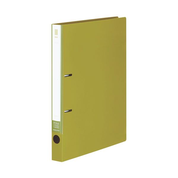 (まとめ) コクヨ リングファイル(NEOS)A4タテ 2穴 220枚収容 背幅33mm ライトオリーブ フ-NE430G 1冊  【×30セット】