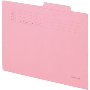 (まとめ) TANOSEE 個別フォルダー A4 ピンク 1パック（10冊）  【×30セット】