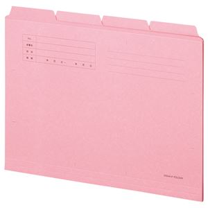 (まとめ) TANOSEE カットフォルダー4山 A4 ピンク 1組（4冊）  【×30セット】
