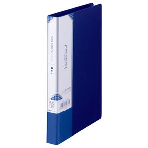 (まとめ) ビュートン 名刺ホルダー H192×W115×D17mm 120名用 ヨコ入れ ダークブルー INC-120-DB 1冊  【×30セット】