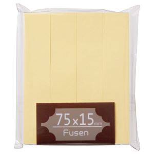 (まとめ) TANOSEE ふせん 75×15mm クリーム 1パック（4冊）  【×30セット】