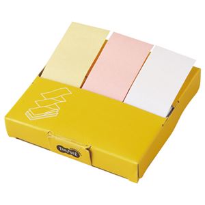 (まとめ) TANOSEE 片手で取れるポップアップふせん 紙箱付 75×25mm 3色 1セット（3冊）  【×30セット】