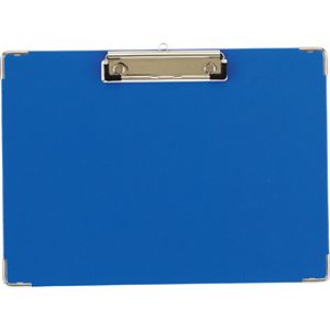 (まとめ) TANOSEE 用箋挟 A4ヨコ ブルー 1枚  【×30セット】
