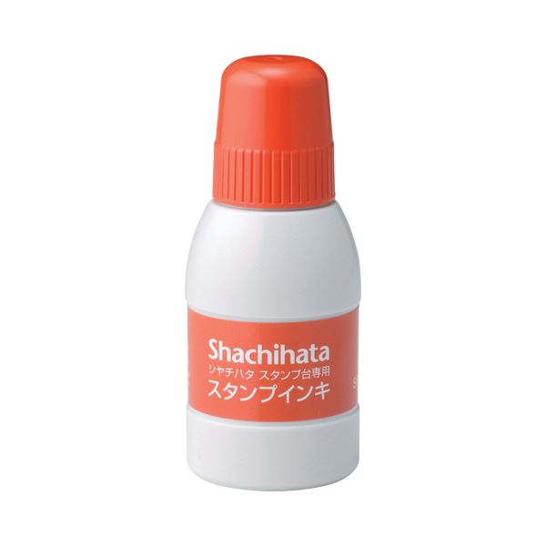 (まとめ) シヤチハタ スタンプ台専用補充インキ 40ml 朱色 SGN-40-OR 1個  【×30セット】