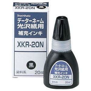 (まとめ) シヤチハタ Xスタンパー 光沢紙用 補充インキ 染料系 20ml 黒 XKR-20N 1個  【×30セット】