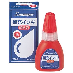 (まとめ) シヤチハタ Xスタンパー 補充インキ 顔料系全般用 20ml 赤 XLR-20N 1個  【×30セット】