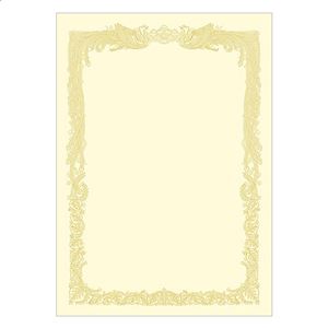 (まとめ) タカ印 OA賞状用紙 クリーム A4 ヨコ書用 10-1068 1冊（10枚）  【×30セット】