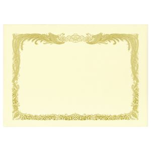 (まとめ) TANOSEE 賞状用紙 クリーム A4 タテ書用 1冊（10枚）  【×30セット】