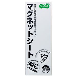 (まとめ) TANOSEE マグネットカラーシート レギュラー 300×100×0.8mm 白 1枚  【×30セット】