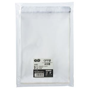 (まとめ) TANOSEE OPP袋 フタ・テープ付 A5用 160×220+40mm 1パック（100枚）  【×30セット】