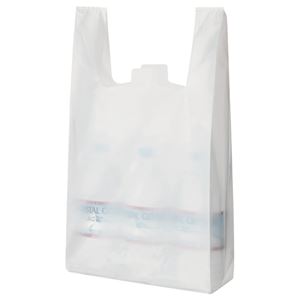 (まとめ) TANOSEE 乳白レジ袋 35号 ヨコ265×タテ540×マチ幅130mm 1パック（100枚）  【×30セット】