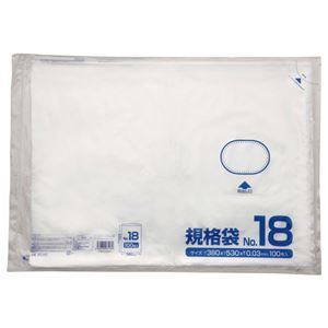 (まとめ) クラフトマン 規格袋 18号 ヨコ380×タテ530×厚み0.03mm HKT-090 1パック（100枚）  【×30セット】