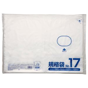 (まとめ) クラフトマン 規格袋 17号 ヨコ360×タテ500×厚み0.03mm HKT-089 1パック（100枚）  【×30セット】