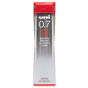 (まとめ) 三菱鉛筆 シャープ SHARP替芯 ユニ ナノダイヤ 0.7mm B U07202NDB 1個(40本)  【×50セット】