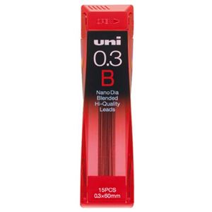(まとめ) 三菱鉛筆 シャープ SHARP替芯 ユニ ナノダイヤ 0.3mm B U03202NDB 1個(15本)  【×50セット】