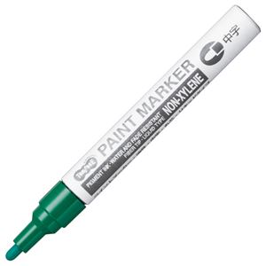 (まとめ) TANOSEE 油性ペイントマーカー 中字丸芯 緑 1本  【×50セット】