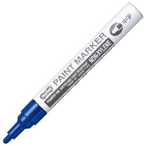 (まとめ) TANOSEE 油性ペイントマーカー 中字丸芯 青 1本  【×50セット】