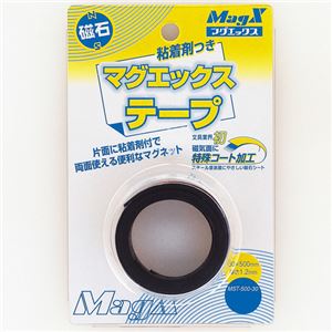 (まとめ) マグエックス マグネット粘着付テープ 幅30×長さ500×厚さ1.2mm MST-500-30 1個  【×50セット】