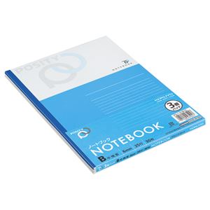 (まとめ) コクヨ ノート(POSITY) セミB5 B罫 30枚 P3ノ-31BX3 1パック(3冊)  【×50セット】