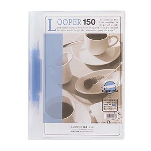 (まとめ) リヒトラブ ルーパー150 A4タテ 2穴 150枚収容 青 F-3016-8 1冊  【×50セット】