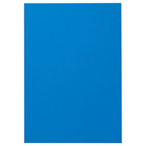 (まとめ) TANOSEE 色画用紙 八つ切 あお 1パック（10枚）  【×50セット】