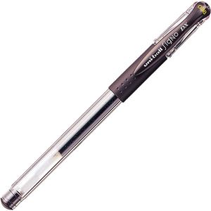(まとめ) 三菱鉛筆 ゲルインクボールペン ユニボール シグノ 極細 0.38mm ブラウンブラック UM151.22 1本  【×100セット】