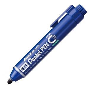(まとめ) ぺんてる 油性マーカー ノック式ハンディ Pentel PEN 中字丸芯 青 NXN50-C 1本  【×100セット】